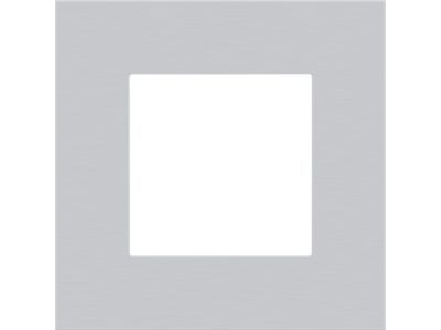 Enkelvoudige afdekplaat Niko Pure alu grey