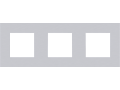 Drievoudige afdekplaat met 71 mm centerafstand Niko Pure alu grey