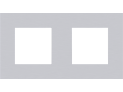 Tweevoudige afdekplaat met 71 mm centerafstand Niko Pure alu grey