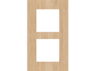 Tweevoudige afdekplaat met 60 mm verticale centerafstand Niko Pure bamboo
