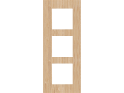 Drievoudige afdekplaat met 60 mm verticale centerafstand Niko Pure bamboo