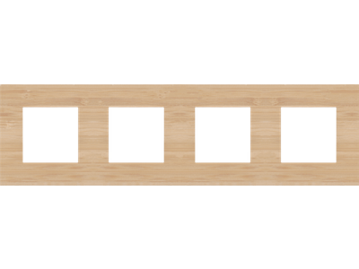 Viervoudige afdekplaat met 71 mm centerafstand Niko Pure bamboo