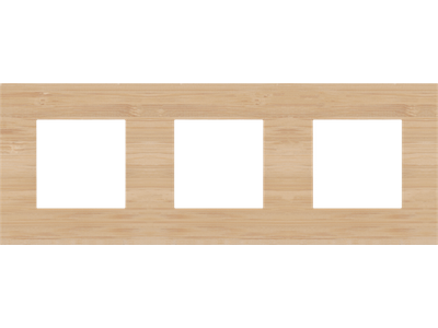 Drievoudige afdekplaat met 71 mm centerafstand Niko Pure bamboo