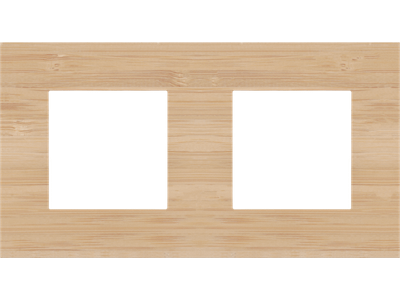 Tweevoudige afdekplaat met 71 mm centerafstand Niko Pure bamboo