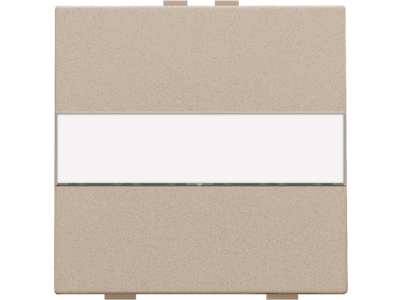 Enkelvoudige toets met tekstveld voor draadloze schakelaar of drukknop met 2 bedieningsknoppen, champagne coated