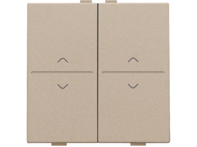 Tweevoudige toets met pijltjes 'op' en 'neer' voor draadloze schakelaar of drukknop met 4 bedieningsknoppen, champagne coated