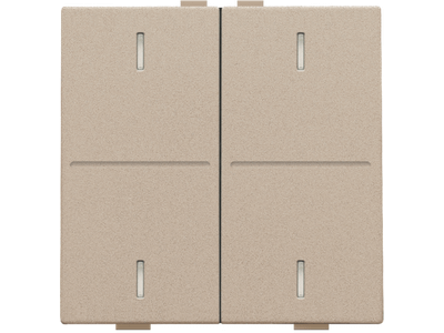 Tweevoudige toets voor drukknop met 4 bedieningsknoppen en 4 feedbackleds, champagne coated