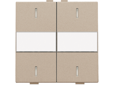 Tweevoudige toets met tekstveld voor drukknop met 4 bedieningsknoppen en 4 feedbackleds, champagne coated