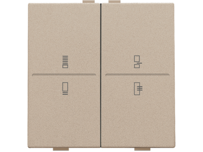Tweevoudige toets met regime-opdruk voor drukknop met 4 bedieningsknoppen en 4 feedbackleds voor regime-opdruk, champagne coated