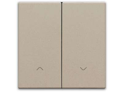 Afwerkingsset voor dubbele elektronische rolluikschakelaar, champagne coated