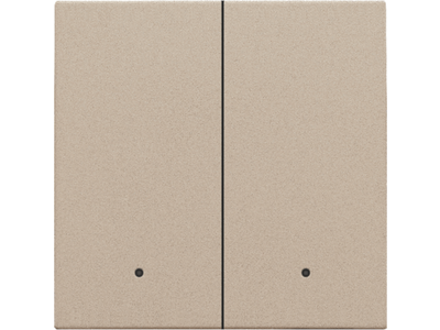 Afwerkingsset met lens voor dubbele elektronische schakelaar of drukknop, champagne coated