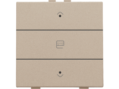 Enkelvoudige motorsturingsbediening met led voor Niko Home Control, champagne coated