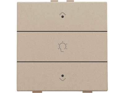 Enkelvoudige dimbediening voor Niko Home Control met leds, champagne coated