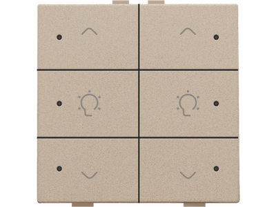 Dubbele dimbediening met led voor Niko Home Control, champagne coated