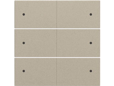 Afwerkingsset voor 6-voudige potentiaalvrije drukknop, 24 V, met leds, champagne coated