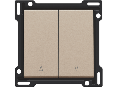 Afwerkingsset voor tweevoudige rolluikdrukknop, champagne coated