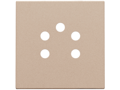 Afwerkingsset voor 5-polige telefooncontactdoos, champagne coated