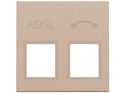 Centraalplaat adsl - tel, champagne coated