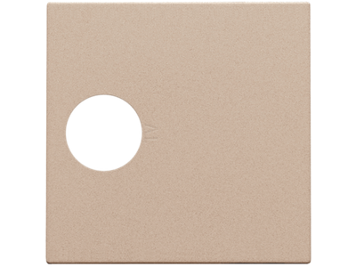 Afwerkingsset voor enkelvoudige coaxaansluiting voor tv, champagne coated