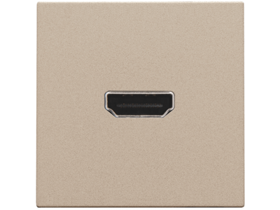 Afwerkingsset met HDMI-naar-schroefaansluiting, champagne coated