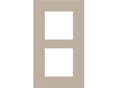 Tweevoudige afdekplaat met 60 mm verticale centerafstand Niko Pure champagne steel