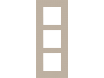 Drievoudige afdekplaat met 60 mm verticale centerafstand Niko Pure champagne steel