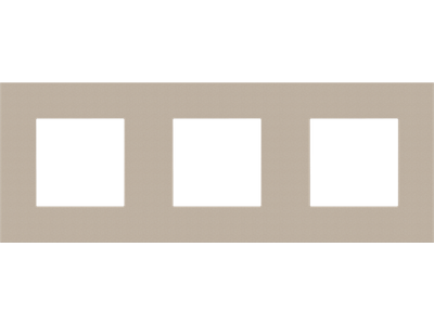 Drievoudige afdekplaat met 71 mm centerafstand Niko Pure champagne steel