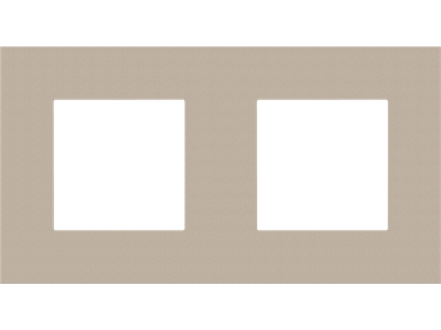 Tweevoudige afdekplaat met 71 mm centerafstand Niko Pure champagne steel