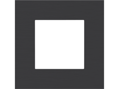 Enkelvoudige afdekplaat Niko Pure alu black