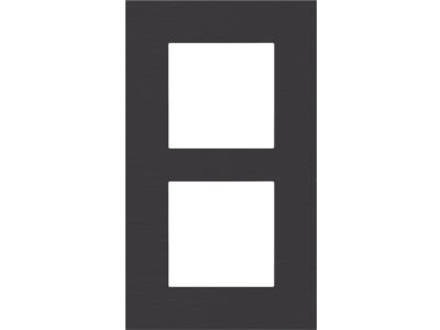 Tweevoudige afdekplaat met 60 mm verticale centerafstand Niko Pure alu black