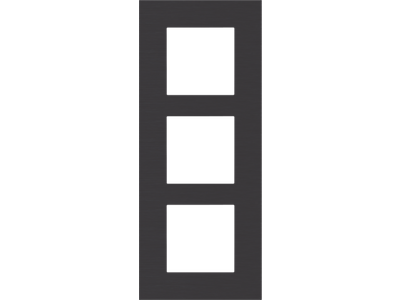 Drievoudige afdekplaat met 60 mm verticale centerafstand Niko Pure alu black