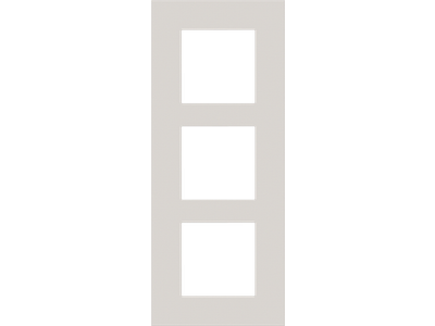 Drievoudige afdekplaat met 60 mm verticale centerafstand Niko Pure natural soft grey