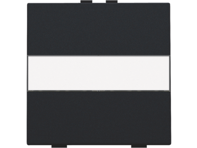 Enkelvoudige toets met tekstveld voor draadloze schakelaar of drukknop met 2 bedieningsknoppen, black coated