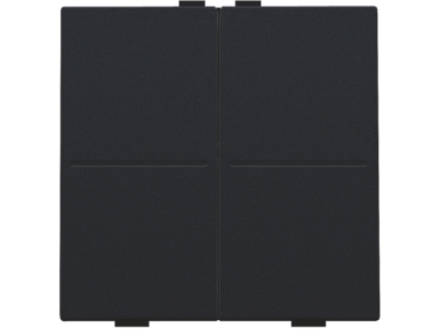 Tweevoudige toets voor draadloze schakelaar of drukknop met 4 bedieningsknoppen, black coated