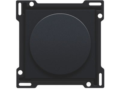 Afwerkingsset voor draaiknopdimmer of snelheidsregelaar, incl. draaiknop, black coated