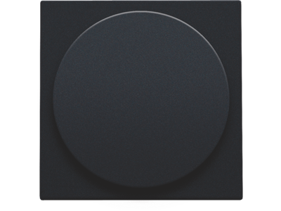 Afwerkingsset voor draaiknopdimmer of extensie, incl. draaiknop, black coated