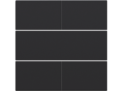 Afwerkingsset voor 4-voudige potentiaalvrije drukknop 24 V, black coated