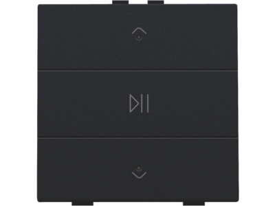 Enkelvoudige audiobediening met leds voor Niko Home Control, black coated