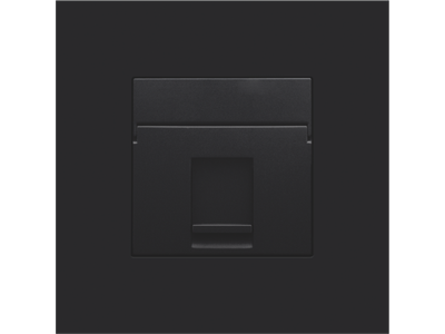 Centraalplaat data 1x RJ, black coated