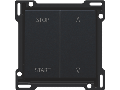 Afwerkingsset voor elektrisch gescheiden rolluikschakelaar, black coated