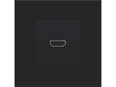 Afwerkingsset met HDMI-naar-schroefaansluiting, black coated