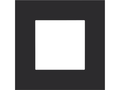 Enkelvoudige afdekplaat Niko Pure black steel