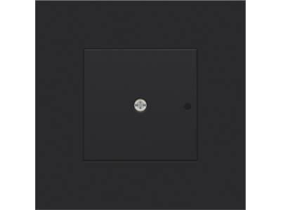 Afwerkingsset voor 1-kanaals inbouw RF-ontvanger met enkelpolig (potentiaalvrij) schakelcontact of inbouw RF-ontvanger met rolluikfunctie, black coated