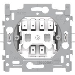 Niko Embase pour bouton-poussoir N.O. avec 3 bornes de raccordement, 10 A / 250 Vca, bornes enfichables 