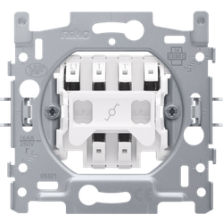 Niko Base pour interrupteur à deux voies ou interrupteur à tirette à deux voies, 16 AX / 250 Vca, bornes enfichables 