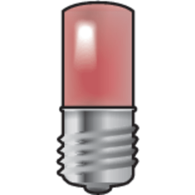 Lampe E10 avec LED rouge pour boutons-poussoirs 6A ou appareils de signalisation  Niko