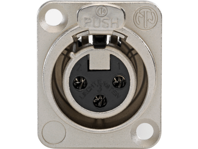 Vrouwelijke XLR-connector voor XLR- of JACK-aansluiting