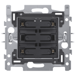 Niko Socle pour 4 boutons poussoirs sans potentiel 24V N.O. avec LED bleue, fixation par griffes 