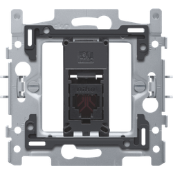 Niko 1 raccordement RJ11 UTP, version plate, avec cadre d'installation 60 x 71 mm avec fixation par griffes 