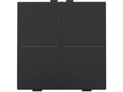 Tweevoudige toets voor draadloze schakelaar of drukknop met 4 bedieningsknoppen, piano black coated